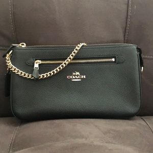 Coach clutch with gold hardware